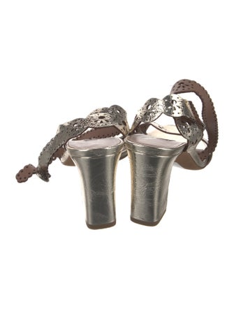 Tabitha Simmons Leather Lasercut Accents Sandals