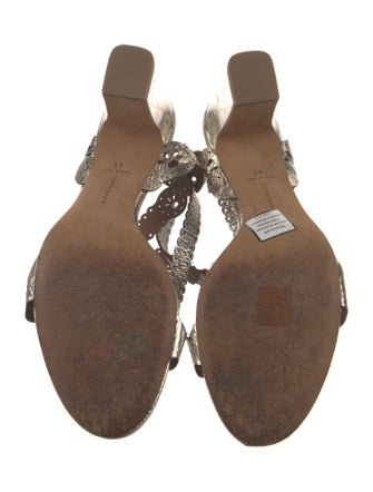 Tabitha Simmons Leather Lasercut Accents Sandals