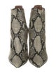 Tabitha Simmons Embossed Leather Animal Print Boots