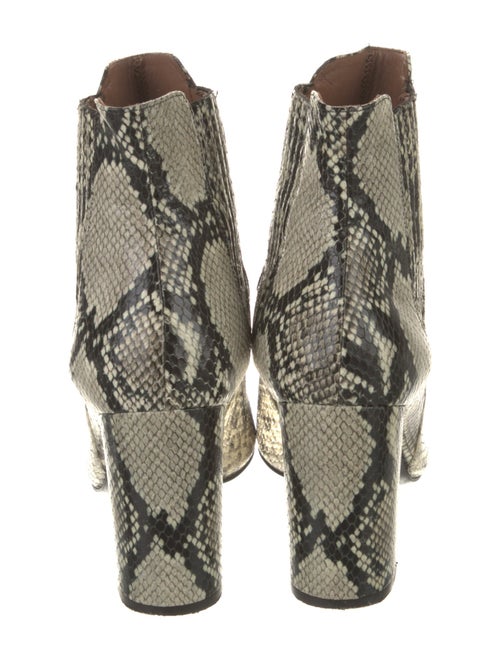Tabitha Simmons Embossed Leather Animal Print Boots