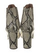 Tabitha Simmons Embossed Leather Animal Print Boots