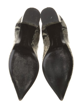 Tabitha Simmons Embossed Leather Animal Print Boots