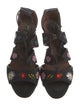 Tabitha Simmons Denim Floral Print Gladiator Sandals