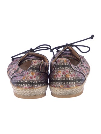 Tabitha Simmons Leather Printed Espadrille Sneakers