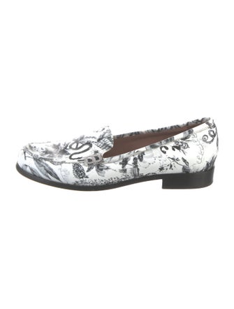 Tabitha Simmons Leather Printed Loafers