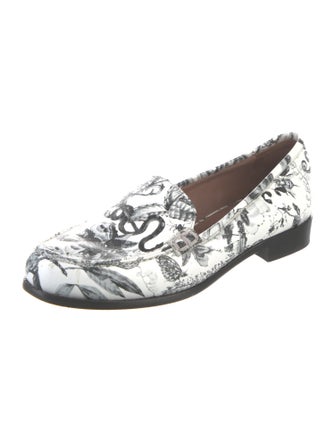 Tabitha Simmons Leather Printed Loafers