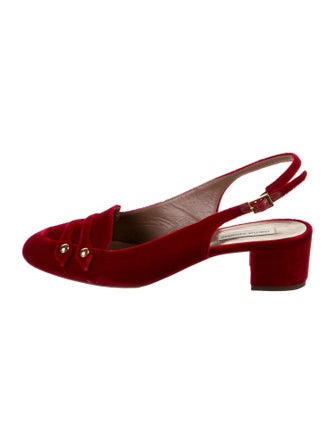 Tabitha Simmons Leather Slingback Pumps