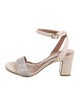 Tabitha Simmons Suede Crystal Embellishments Sandals