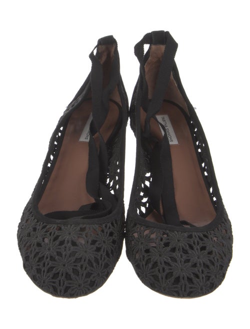 Tabitha Simmons Suede Lace Pattern Pumps