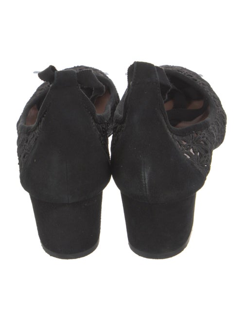 Tabitha Simmons Suede Lace Pattern Pumps