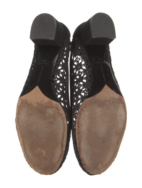 Tabitha Simmons Suede Lace Pattern Pumps