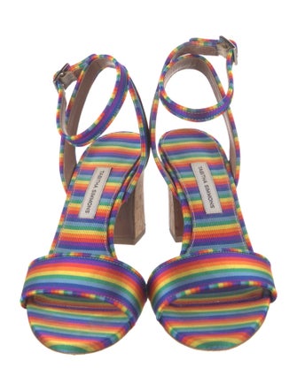 Tabitha Simmons Striped Sandals