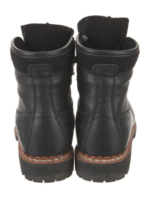 Tabitha Simmons Leather Colorblock Pattern Combat Boots