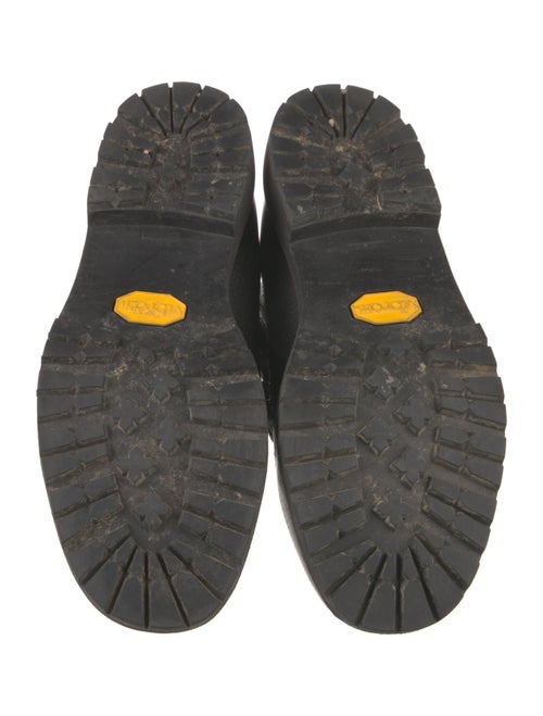 Tabitha Simmons Leather Colorblock Pattern Combat Boots