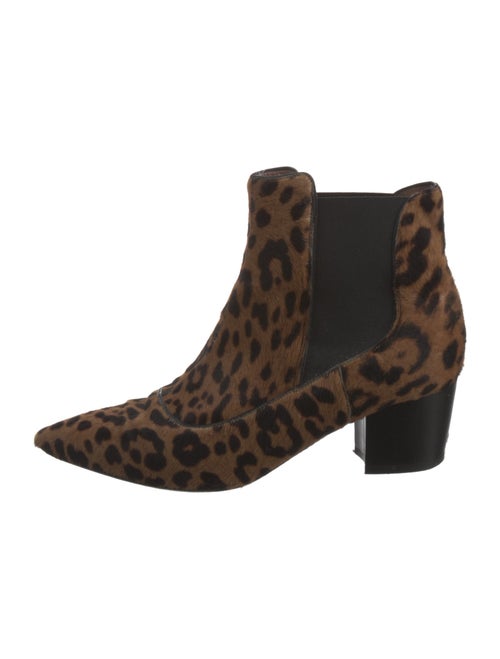 Tabitha Simmons Ponyhair Animal Print Chelsea Boots