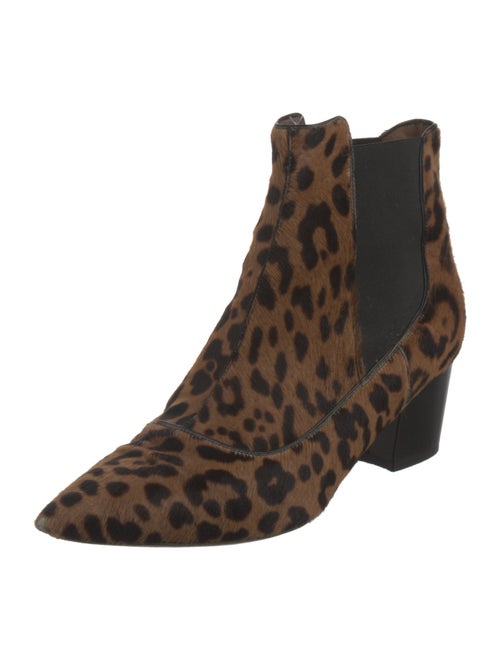 Tabitha Simmons Ponyhair Animal Print Chelsea Boots