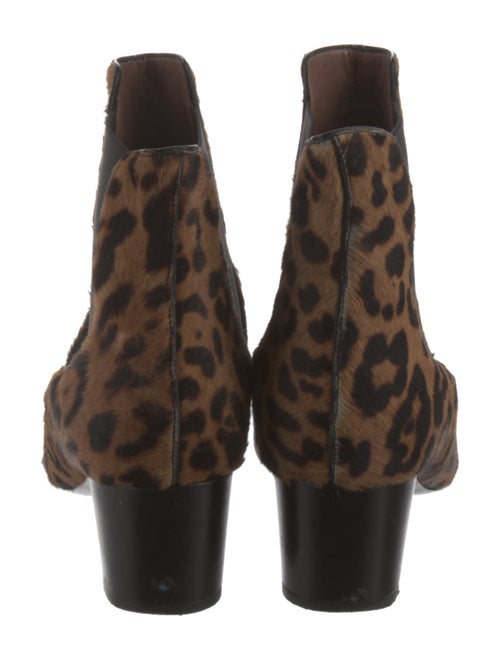 Tabitha Simmons Ponyhair Animal Print Chelsea Boots