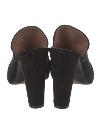 Tabitha Simmons Suede Tassel Accents Mules