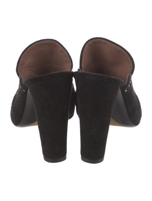 Tabitha Simmons Suede Tassel Accents Mules