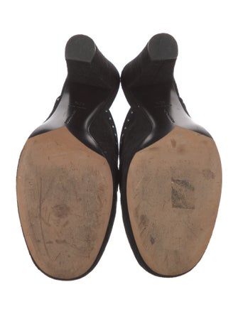 Tabitha Simmons Suede Tassel Accents Mules