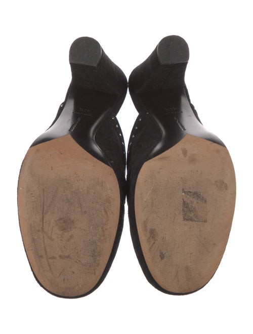 Tabitha Simmons Suede Tassel Accents Mules