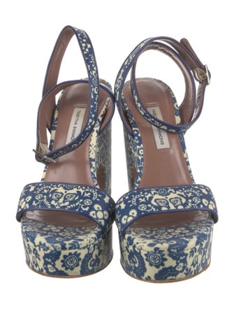 Tabitha Simmons Leather Printed Pumps