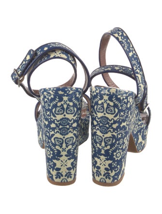 Tabitha Simmons Leather Printed Pumps