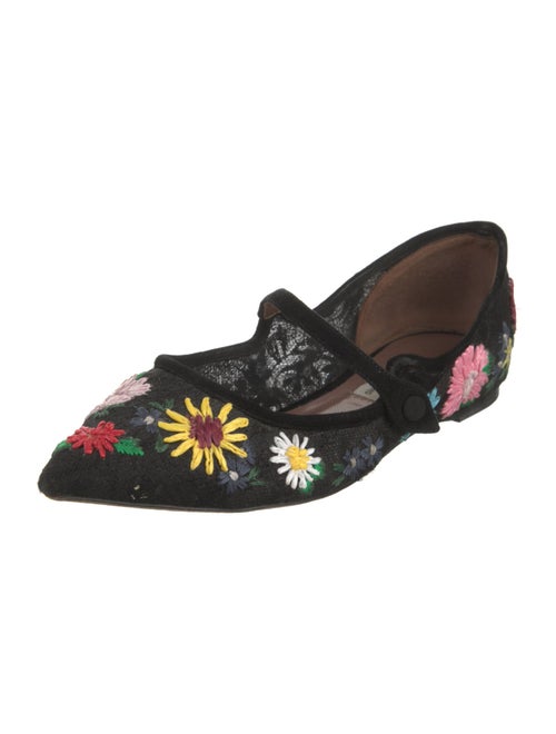 Tabitha Simmons Floral Print Mary Jane Flats