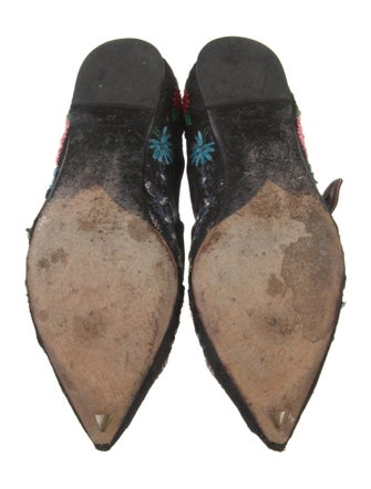 Tabitha Simmons Floral Print Mary Jane Flats