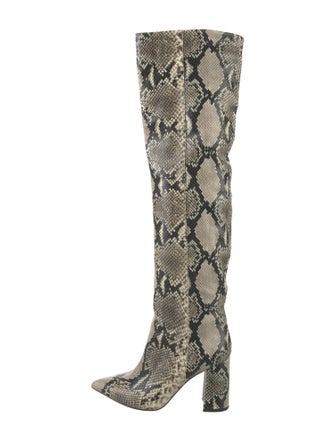 Tabitha Simmons Snakeskin Animal Print Boots