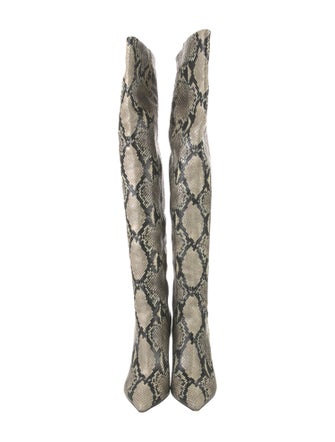 Tabitha Simmons Snakeskin Animal Print Boots