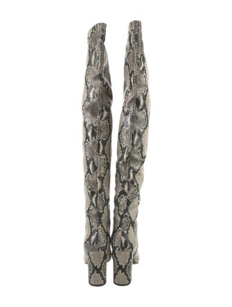 Tabitha Simmons Snakeskin Animal Print Boots