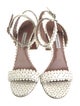 Tabitha Simmons Leather Eyelet Trim Sandals