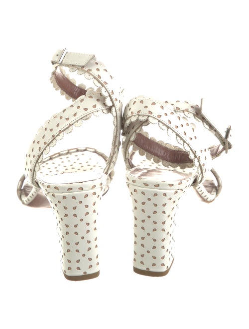 Tabitha Simmons Leather Eyelet Trim Sandals