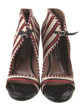 Tabitha Simmons Striped Pumps