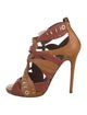 Tabitha Simmons Leather Animal Print Sandals