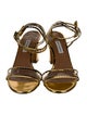Tabitha Simmons Leather Scalloped Accent Sandals