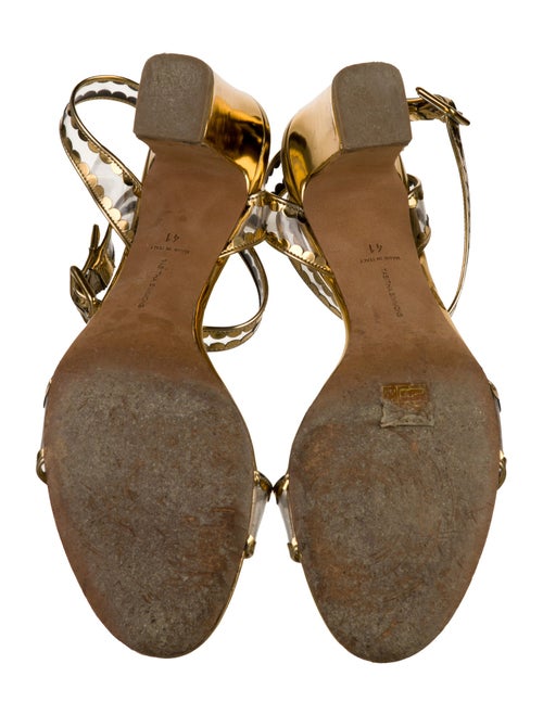 Tabitha Simmons Leather Scalloped Accent Sandals