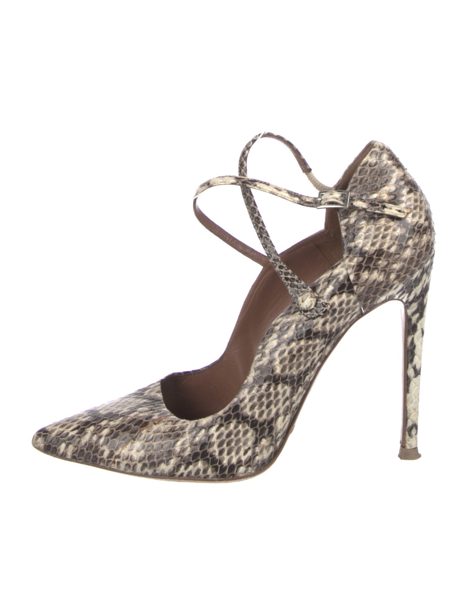 Tabitha Simmons Snakeskin Animal Print Pumps
