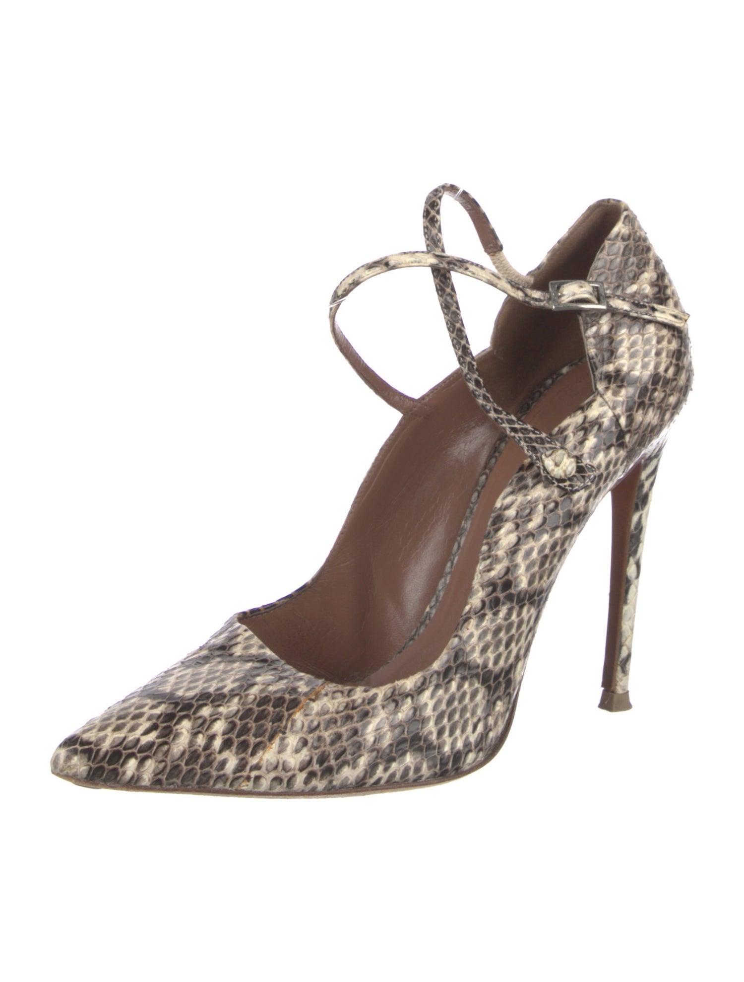 Tabitha Simmons Snakeskin Animal Print Pumps