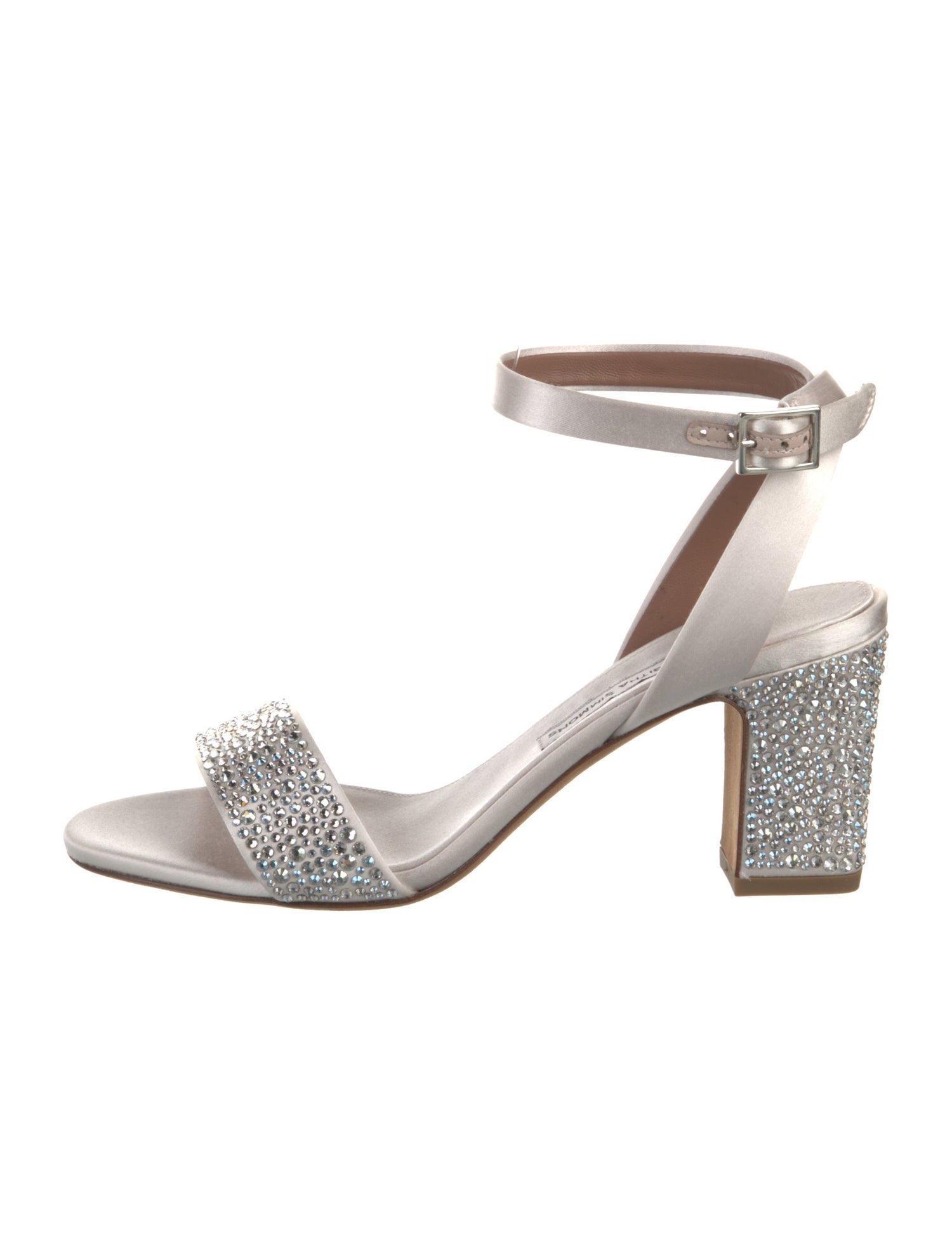 Tabitha Simmons Satin Crystal Embellishments Sandals
