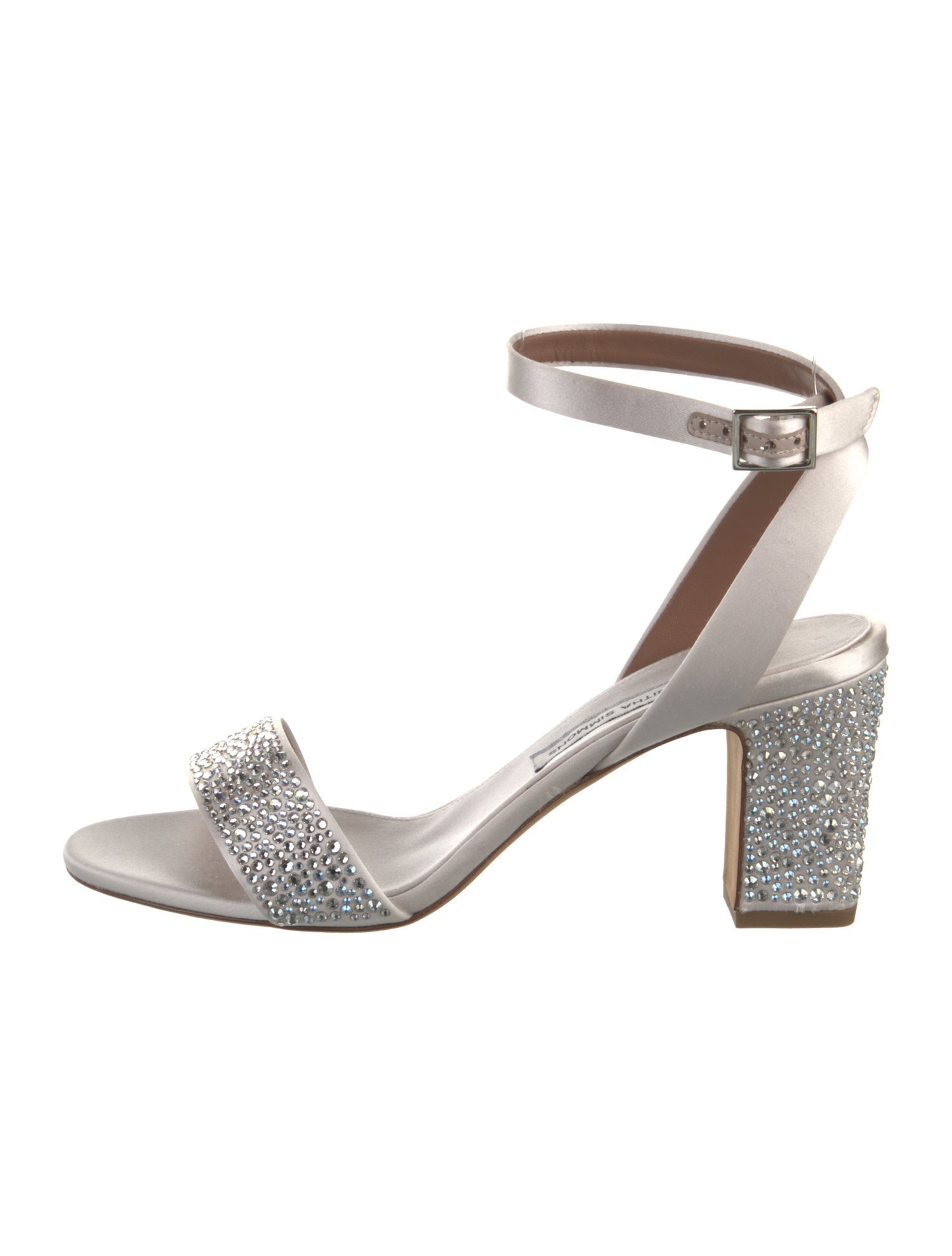 Tabitha Simmons Satin Crystal Embellishments Sandals w/ Tags