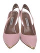 Tabitha Simmons Patent Leather Bow Accents Slingback Pumps