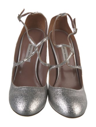 Tabitha Simmons Glitter T-Strap Pumps