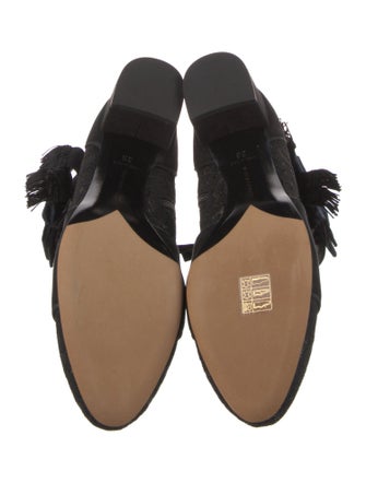 Tabitha Simmons Suede Fringe Trim Accent Chelsea Boots