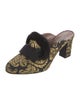 Tabitha Simmons Printed Fur Trim Mules