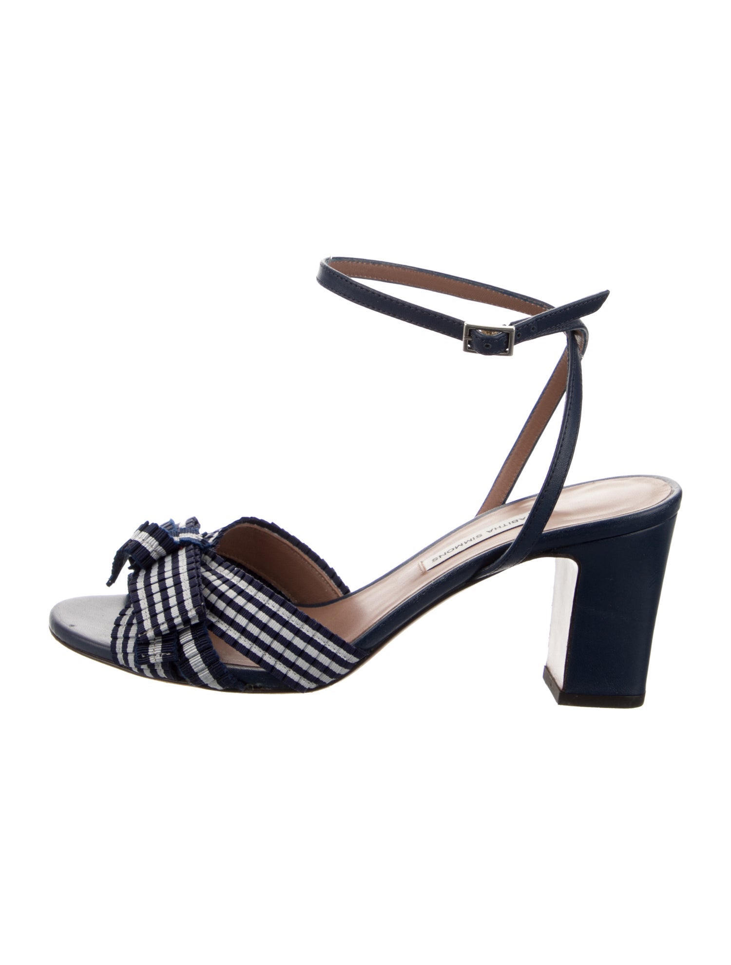 Tabitha Simmons Leather Striped Sandals
