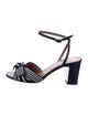 Tabitha Simmons Leather Striped Sandals
