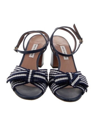 Tabitha Simmons Leather Striped Sandals