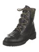 Tabitha Simmons Leather Colorblock Pattern Combat Boots